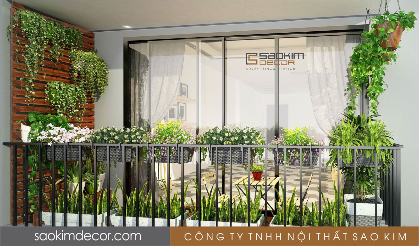 Những thiết kế Balcon chung cư tuyệt đẹp - Nội thất Sao Kim