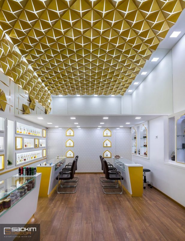 Thiết kế nội thất shop lấy cảm hứng từ hình ảnh các chú ong