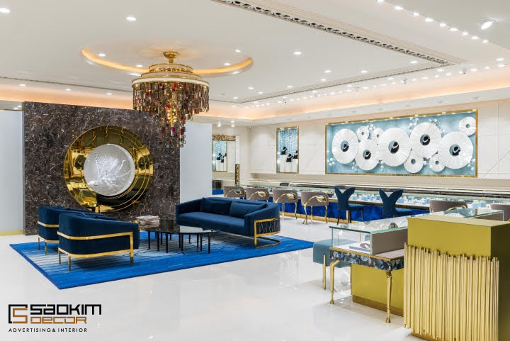 Thiết kế showroom trang sức sang trọng
