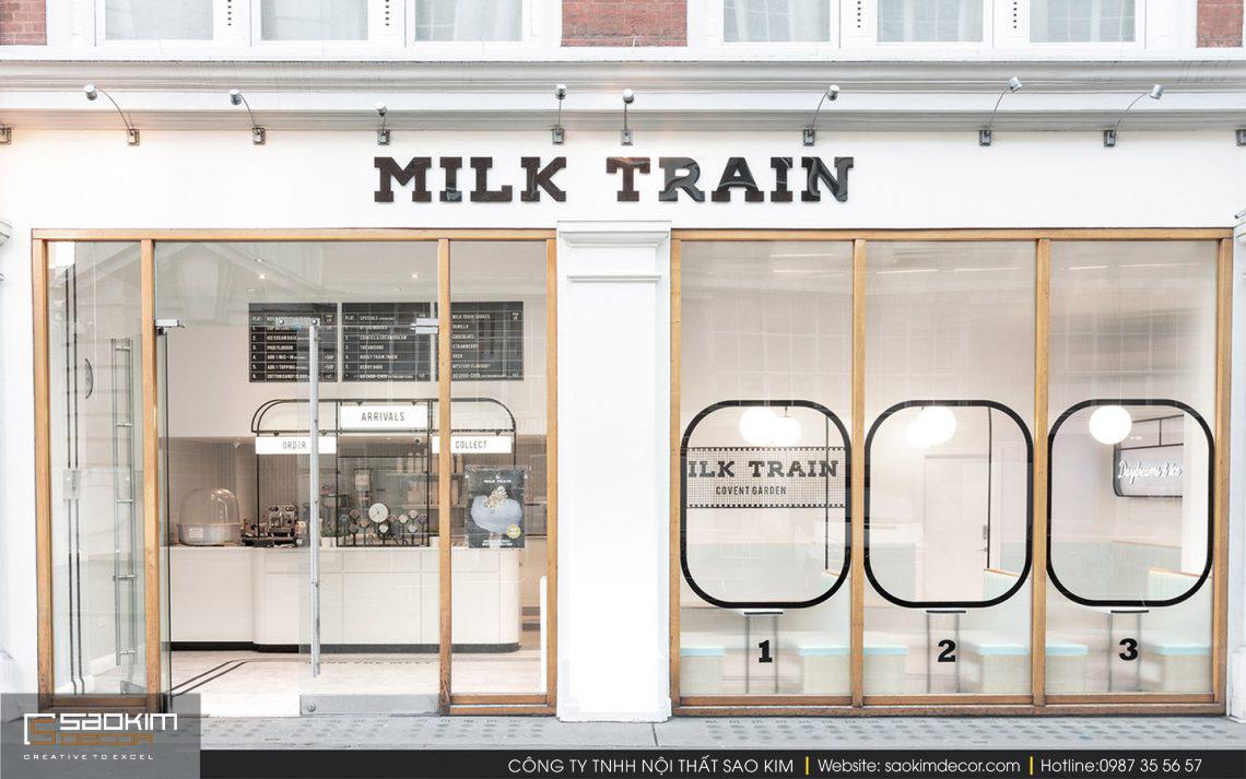 Thiết kế cửa hàng cafe Milk Train