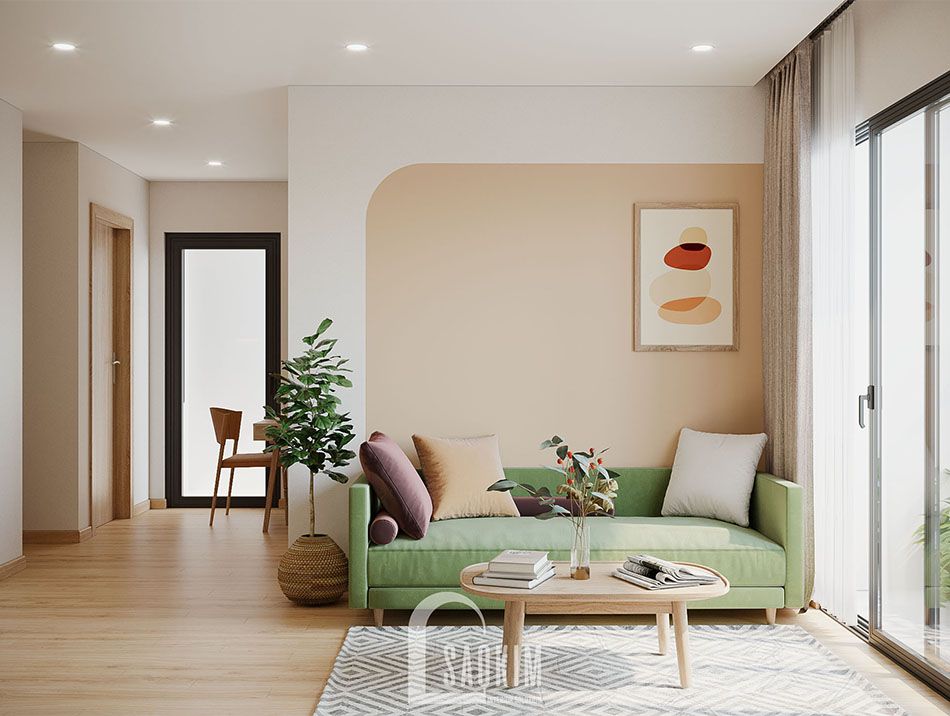 Mẫu căn hộ Vinhomes Smart City mang đậm phong cách Color Block