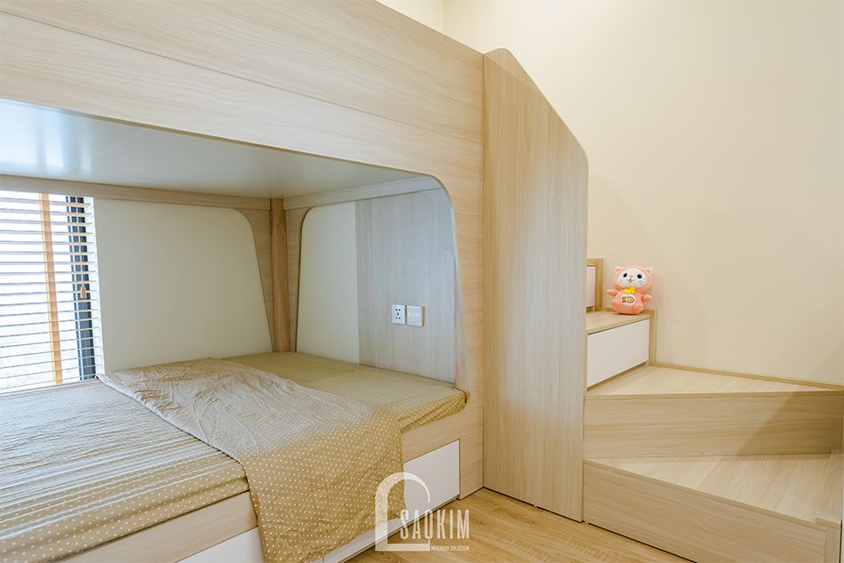 Phòng ngủ cho bé lựa chọn nội thất đơn giản, thông minh