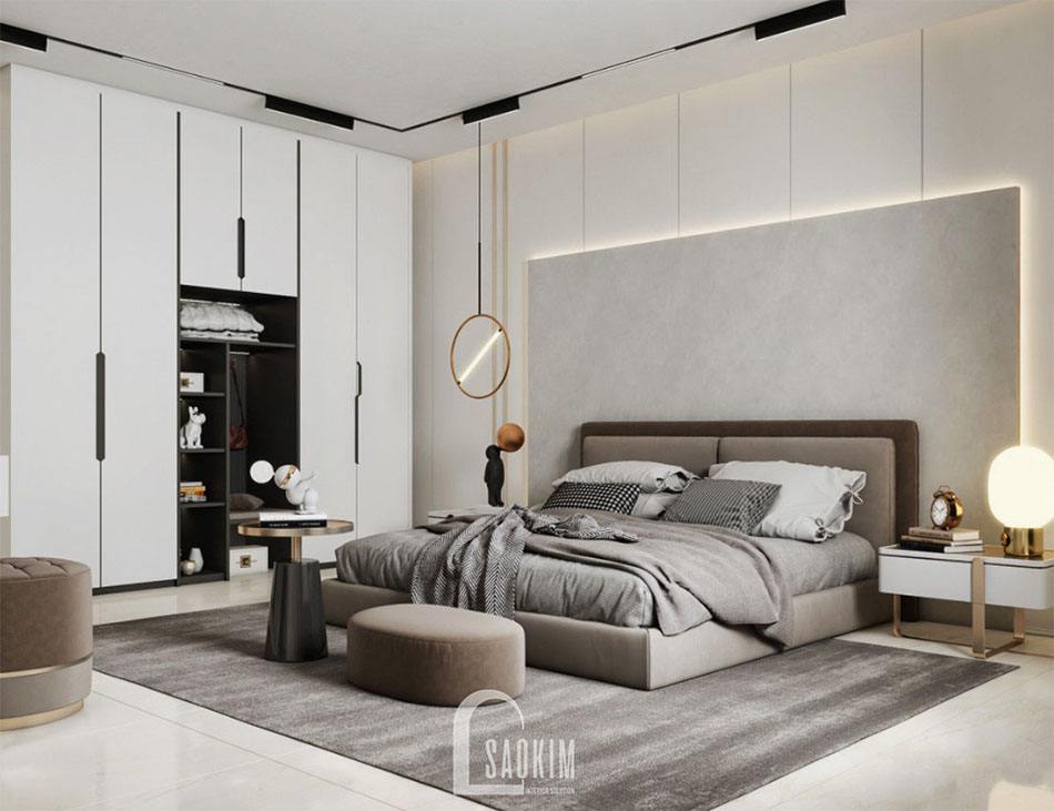 Thiết kế nội thất cao cấp phòng ngủ 2 chung cư The Matrix One theo phong cách hiện đại sang trọng