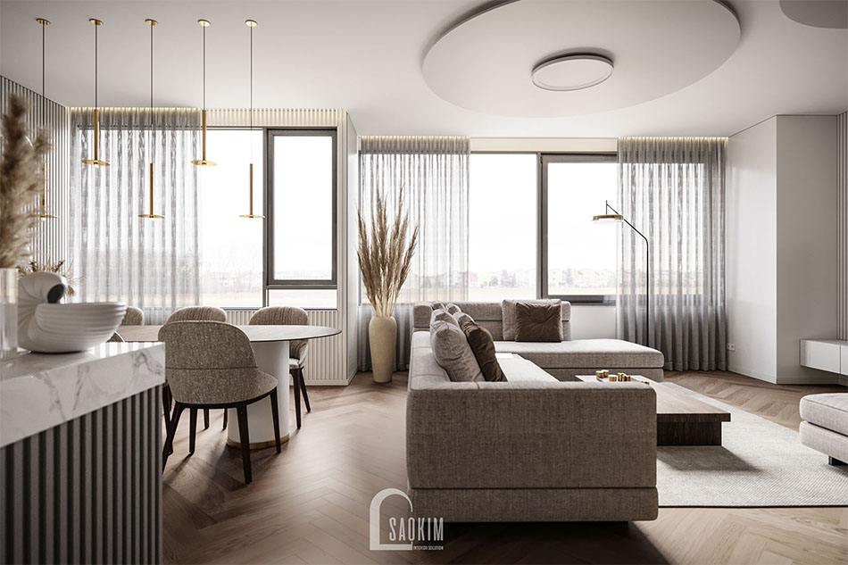 Thiết kế nội thất căn hộ cao cấp The Matrix One tràn ngập ánh sáng tự nhiên mang đến không gian ngập tràn sức sống